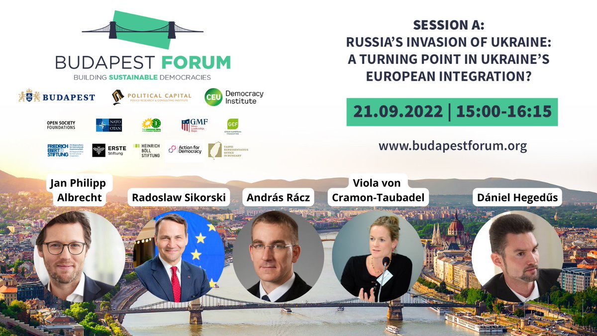 Russia’s Invasion of Ukraine: A turning point in Ukraine’s European integration?
(In partnership with the <a href="/gmfus/">German Marshall Fund</a> and the <a href="/boell_eu/">Heinrich-Böll-Stiftung EU | Global Dialogue</a> )
<a href="/JanAlbrecht/">Jan Philipp Albrecht</a> 
<a href="/radeksikorski/">Radek Sikorski</a> 
András Rácz
<a href="/ViolavonCramon/">Viola von Cramon 🇺🇦🇪🇺</a> 
<a href="/DanielHegedus82/">Daniel Hegedus</a> 
✅Registration: bit.ly/3QujPNV
#UkraineRussiaWar