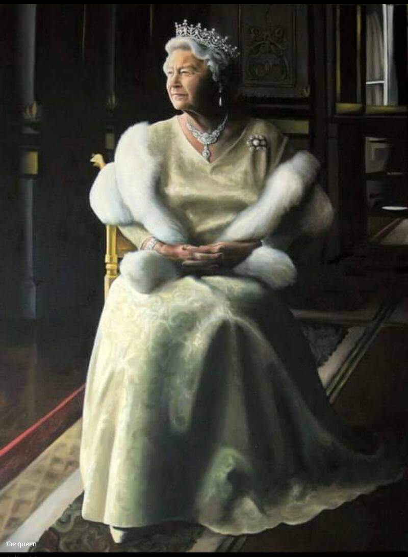 russ_ingram's tweet photo. Her Majesty in her prime 
Oil on canvas painted by me and I'm proud of it, one of my best pieces of work https://t.co/Yob7QI9yjK