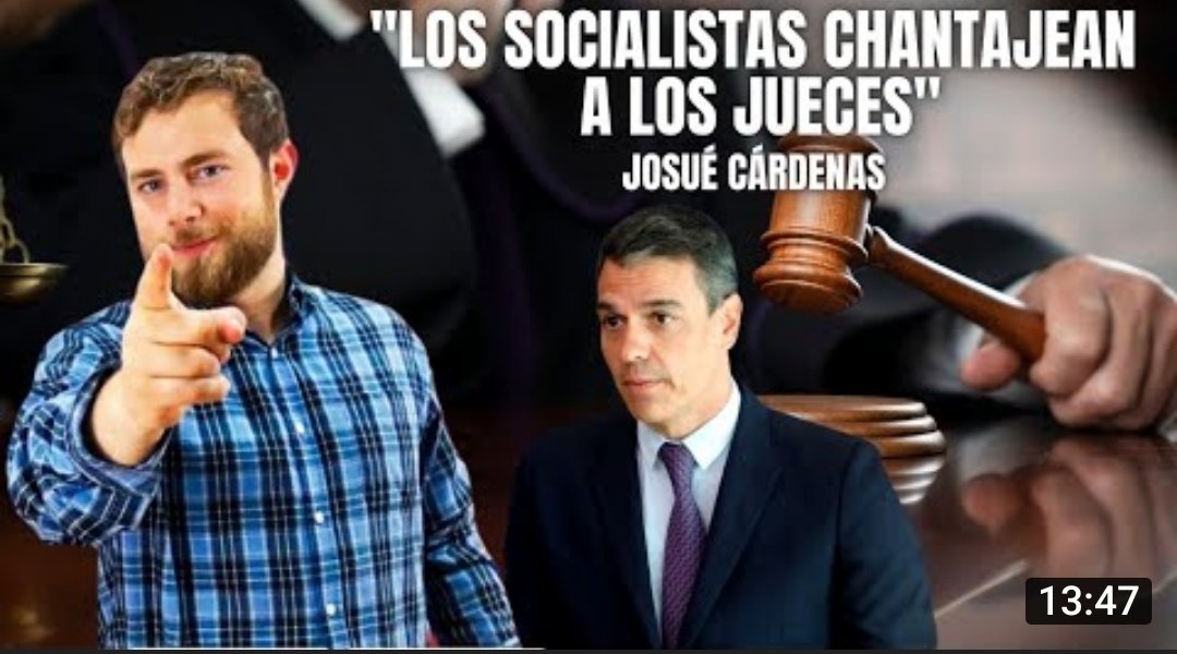 euricocampano's tweet photo. ¡Los socialistas chantajean a los jueces!
La tremenda acusación de Josué Cárdenas @JosuCardenas99

#LaRetaguardia 
#ElCampanazo
@periodistadigit
@pdtelevision 

https://t.co/2Moa90uxmn https://t.co/1x01zph8ZM