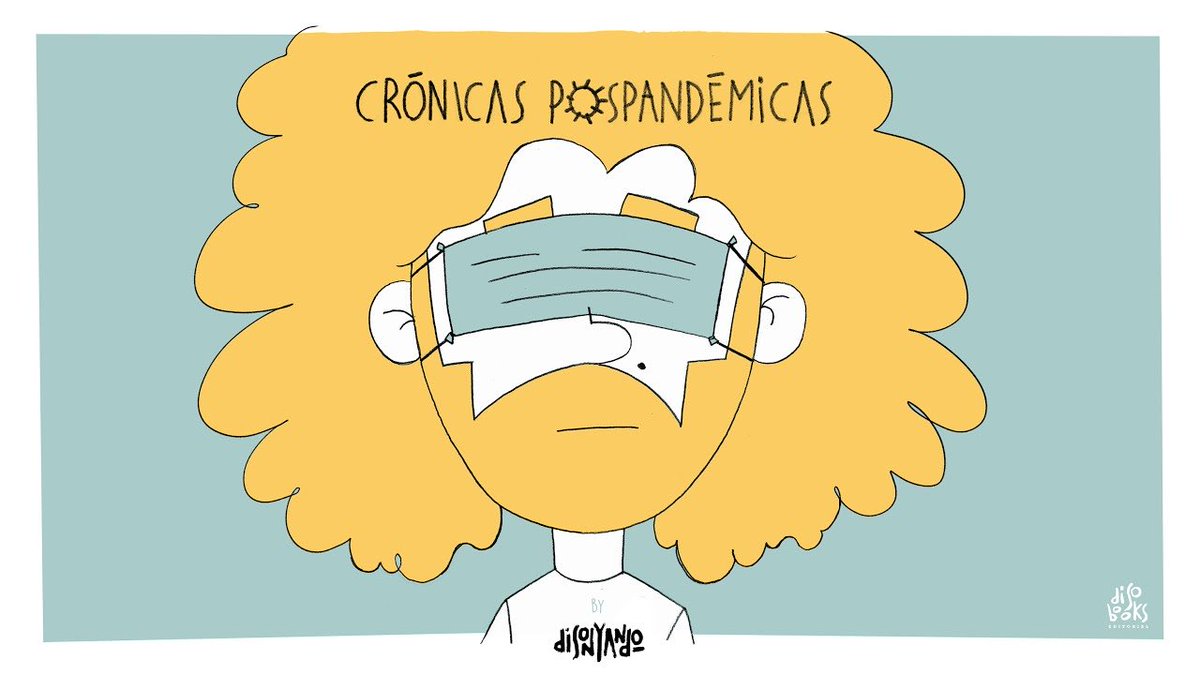 oscardalmau_'s tweet photo. Amics que saben dibuixar i escriure amb humor, que et regalen els seus llibres i te’ls dediquen. 
‘Crónicas pospandèmicas’ del Ruben Córdoba aka @disonyando https://t.co/H9JklvOPyd