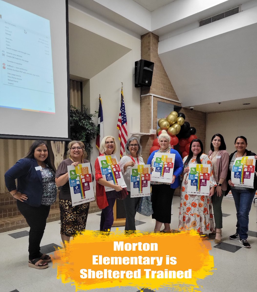 _World_Language's tweet photo. Thank you @MortonElem and @LMadams17 for allowing @_World_Language to serve your campus! Congratulations on your campus being Sheltered trained! #ArlingtonISDWorldLanguages #WLPD https://t.co/atXsAiNmQC
