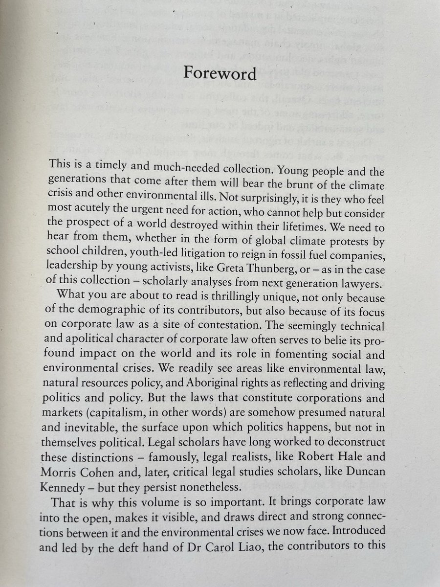 Our book is here! Featuring young lawyers reframing corporate law priorities amidst our climate crises - so proud to finally share with world. Thank you <a href="/joelbakan/">Joel Bakan</a> for beautiful Foreword bit.ly/3cWL85c <a href="/McGillQueensUP/">McGill-Queen's University Press</a>