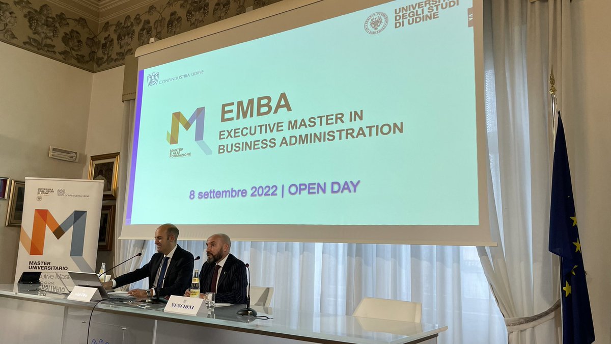 🔴 Open Days <a href="/uniud/">Università di Udine</a>

Presentazione #EMBA, l’Executive Master in Business Administration di <a href="/uniud/">Università di Udine</a> e #Confindustria #Udine

🎙 Interventi di <a href="/dgMNencioni/">Michele Nencioni</a>, direttore generale di Confindustria Udine, e <a href="/marcosartor/">Marco Sartor</a>, direttore del Master