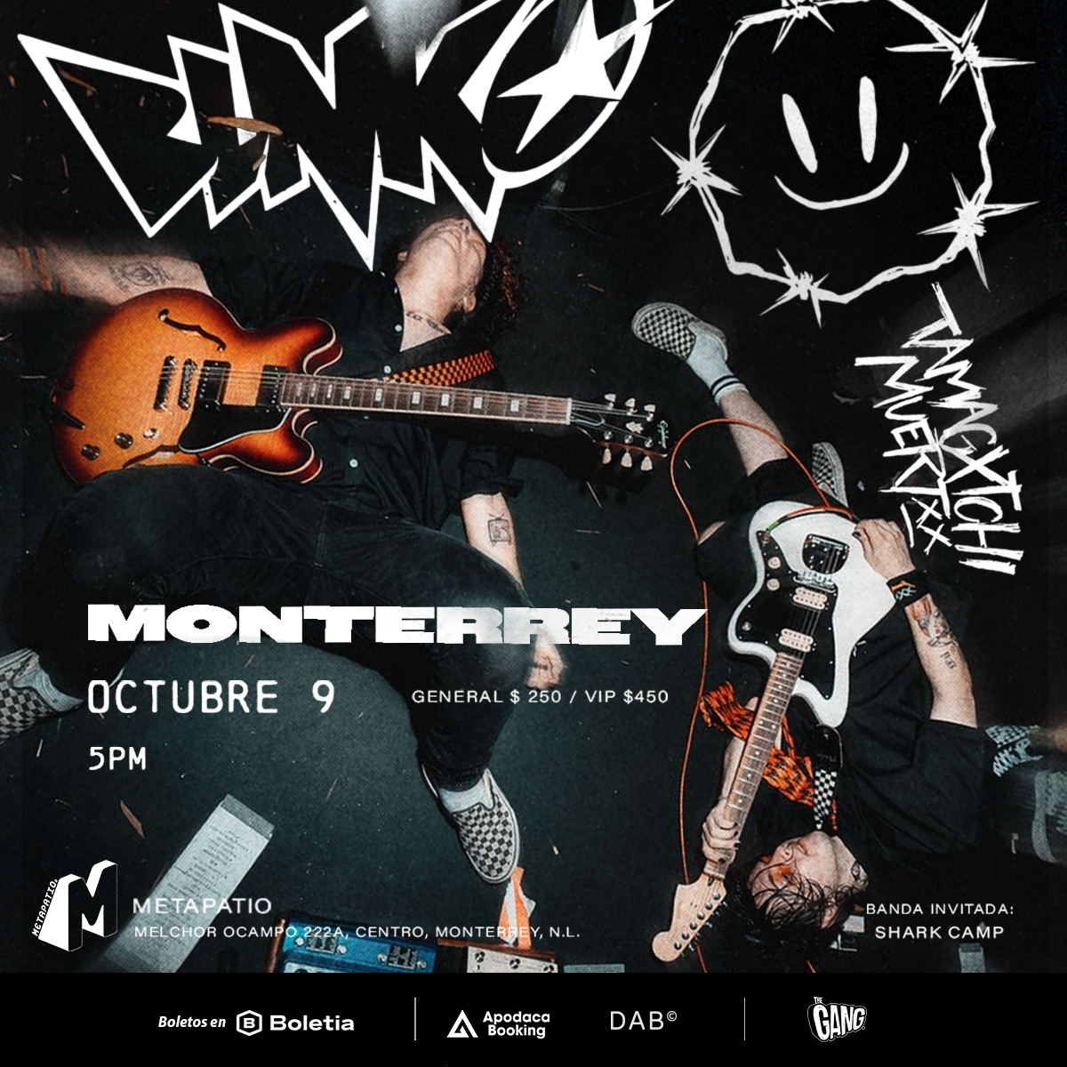 AMIGOS DE MONTERREY ❤️‍🔥 llegamos este 9 de octubre a Metapatio para presentarnos junto a Blnko ✨🎫 boletos en Boletia.
