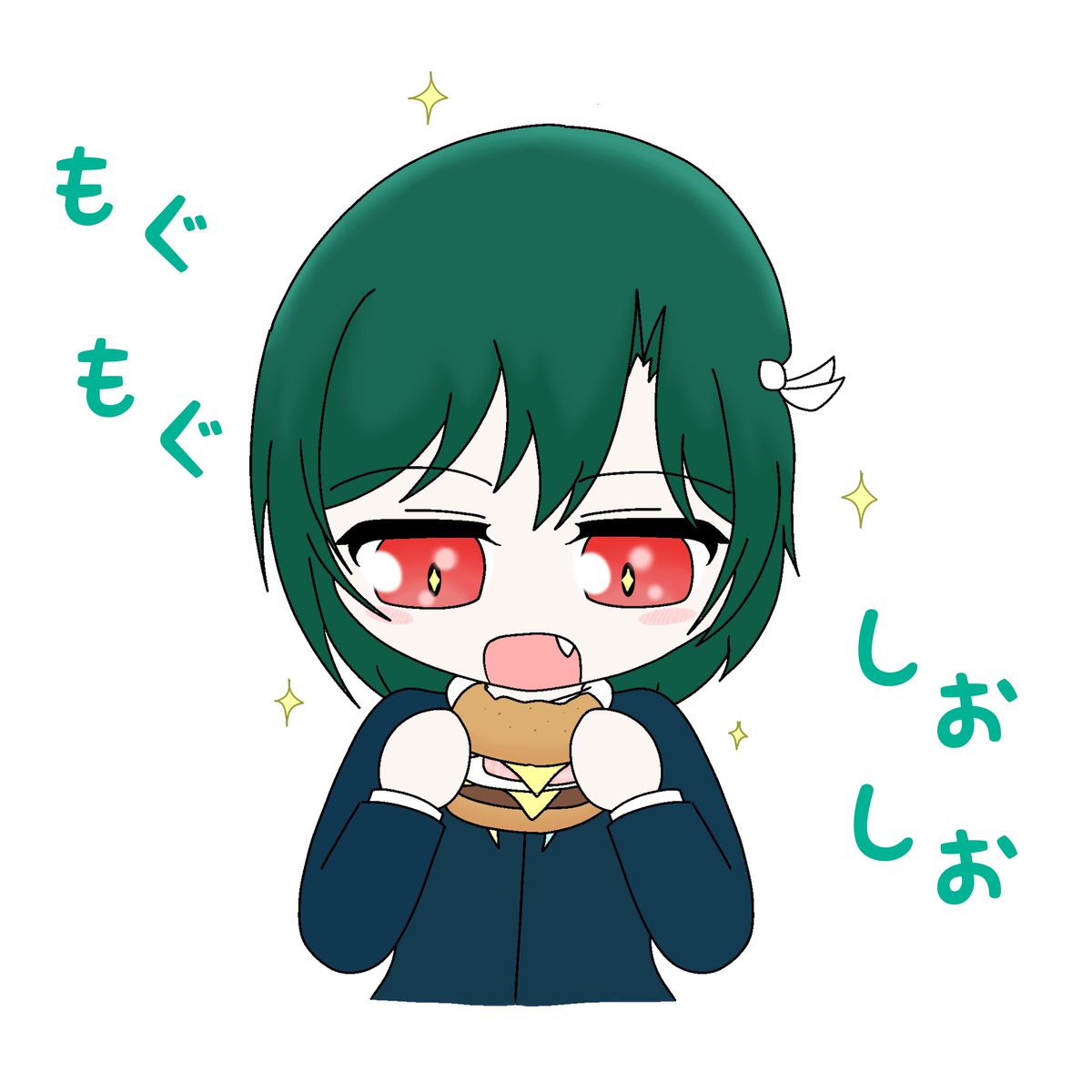 「ショリコちゃん月見バーガーおいしいねぇ#虹ヶ咲#三船栞子 」|むすび⁶のイラスト