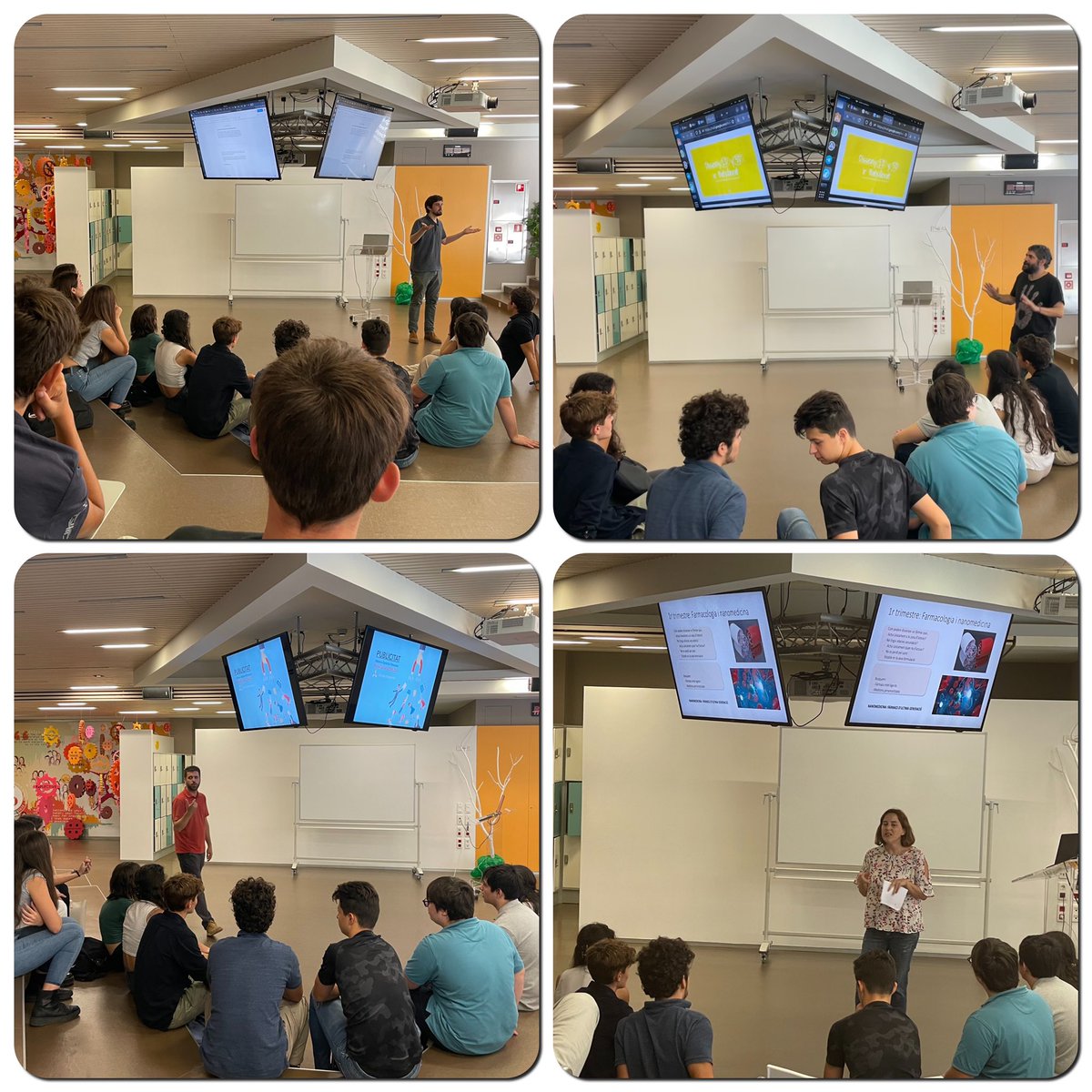 colemontse's tweet photo. Hoy en el #ágora del #Leaderlab hemos presentado la amplia oferta de asignaturas optativas para 1 BTO: creación literaria, diseño 2D-3D, robótica, publicidad, farmacología-nanomedicina, alemán, francés, psicología… ¡Impresionante! #EducadoresDiseñadores con #SelloColeMontse https://t.co/DejjTXGQE6