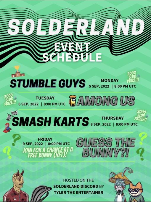 3... 2... 1... 🏁🏎️

Don't forget to join our daily events! Get a chance to win the big prize #1 Rank White Bunny!

More Details: discord.gg/Solderland