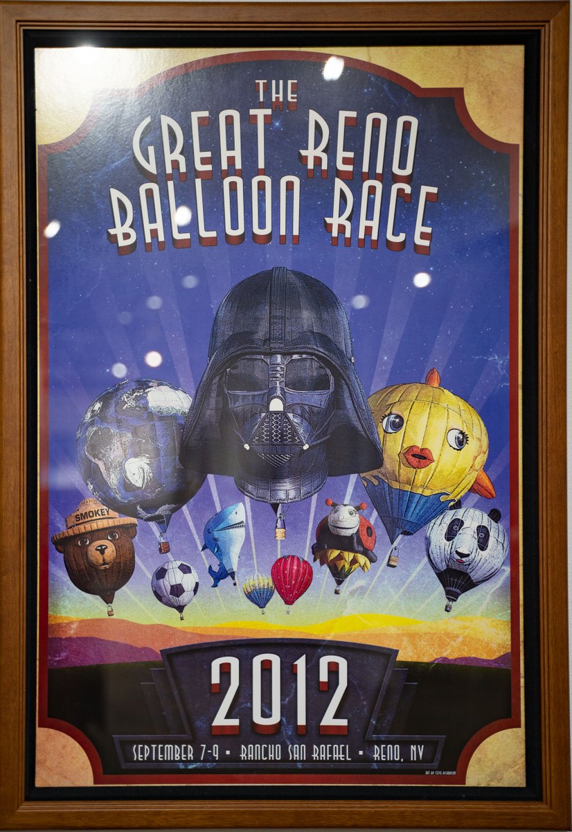 RenoMayCenter's tweet photo. Take a look at some of the past flyers from previous #RenoBalloonRace weekends! Get excited for this weekend by seeing all the other past flyers, currently on display at the museum 😁 https://t.co/9BOfWRZTfH