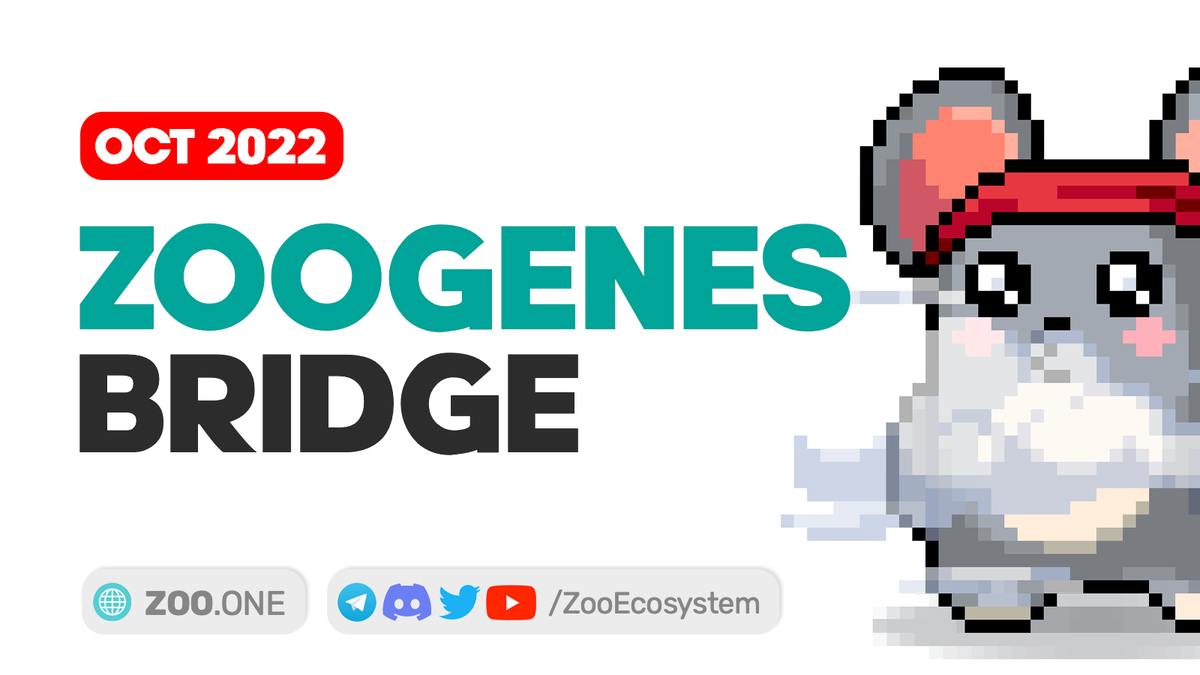 They were tired of being stuck on a single chain…

Soon you can release your #ZooGenes with <a href="/wanchain_org/">Wanchain</a> ’s NFT bridge!

Around mid-end of October, it will be time to send them on a wild hunt.

#Ethereum #OpenSeaNFT #ZooRacers #ZooGames #P2E #GameFi