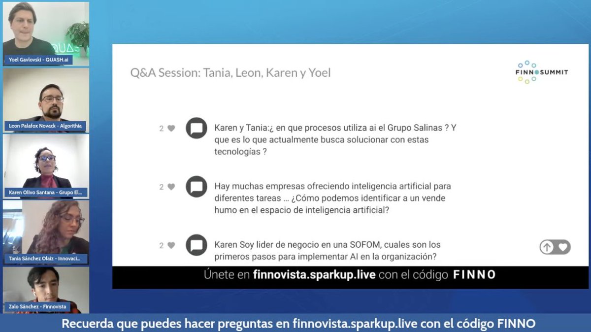 FINNOSUMMIT's tweet photo. Usa el código FINNO en https://t.co/XUok3xvFHc para realizar preguntas a los speakers en esta edición de #FSWebinar 🚀 https://t.co/rDfX4WvFsP