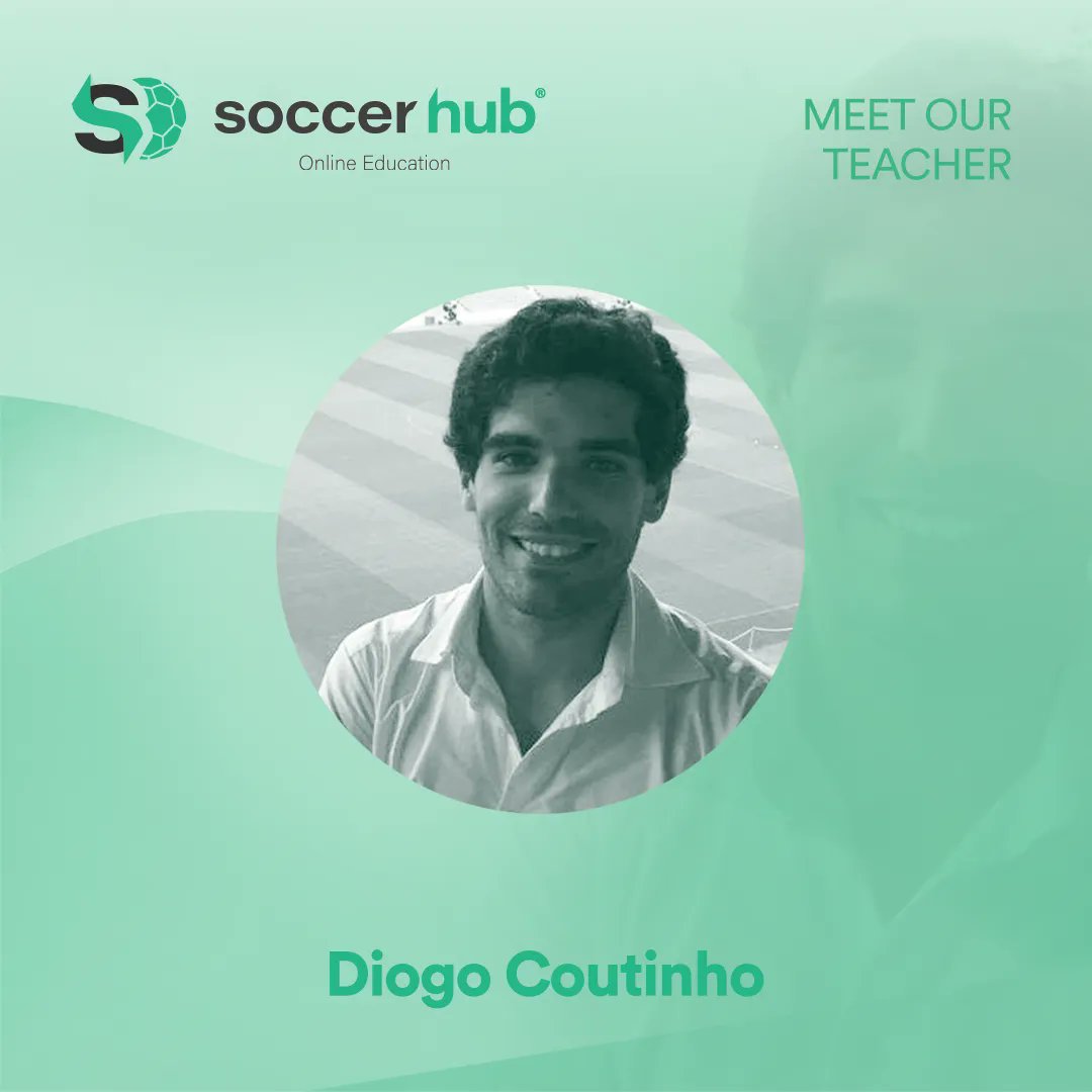 🤝 Meet Soccer HUB's Teacher: Diogo Coutinho
✅ Ph.D. in Sport Sciences by the University of Trás-os-Montes e Alto Douro
✅ Assistant Professor 
✅ Former Assistant Coach
👉 He is the teacher of the Designing Small-sided Games for Soccer course 
➡ buff.ly/3qcLS9m