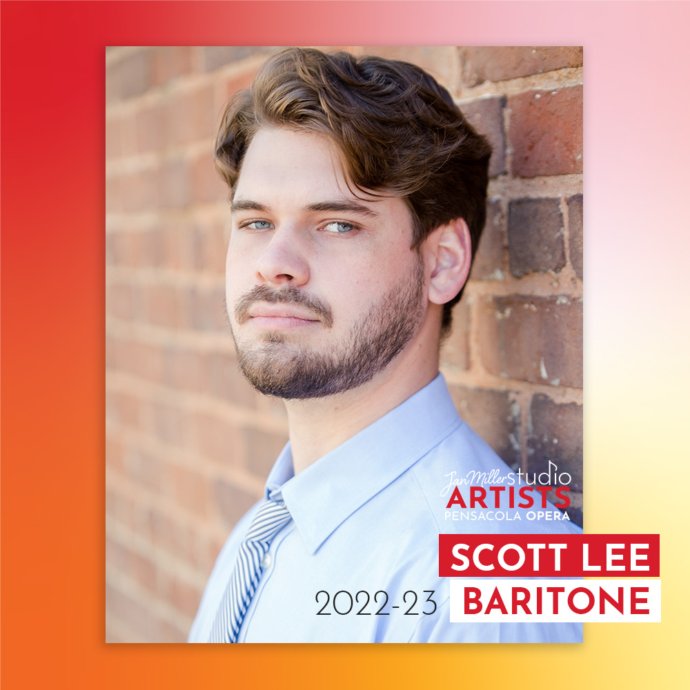 PensacolaOpera's tweet photo. Introducing our 2022-23 baritone: Scott Lee! Our Jan Miller #StudioArtists arrive September 11 and hit the ground singing with lessons, our 2022-23 education tour of The Bremen Town Musicians, and our upcoming Jukebox Gala! Read Scott’s full bio online at: https://t.co/8v3qzAMnvm https://t.co/xpQL4dor1H