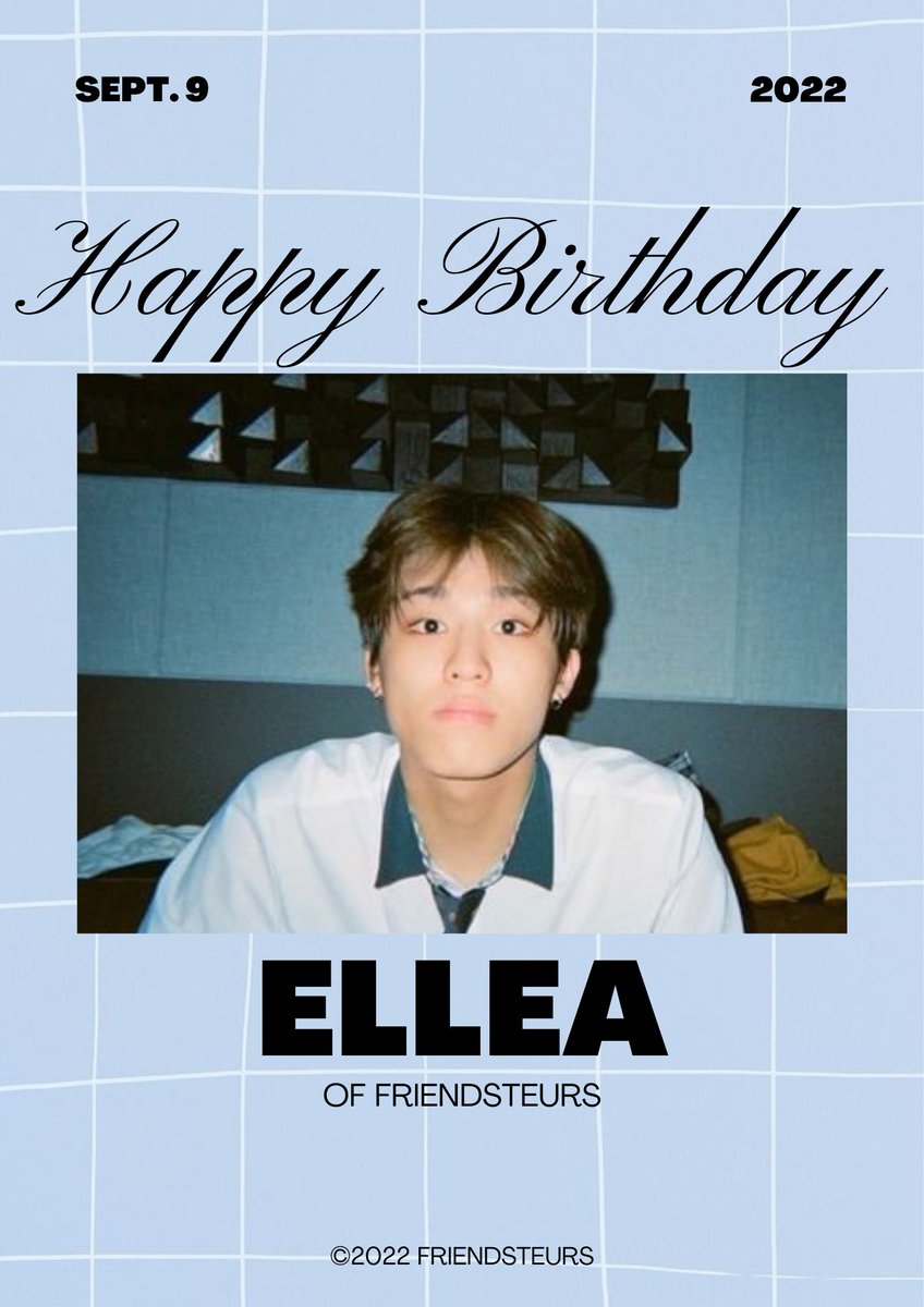 friendsteurs's tweet photo. HAPPY BIRTHDAY ELLEA🎉
✅2022.09.09
HAPPY ELLEA DAY
#friendsteurs #ELLEA #HAPPYBIRTHDAY #20220909 @004cart_ https://t.co/NxvG98hKo0