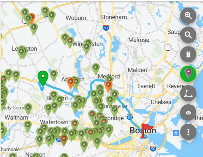 As electric vehicles become more popular, RideSharks commuter management software has adapted to provide users with locations on all the #EV chargers in their area.