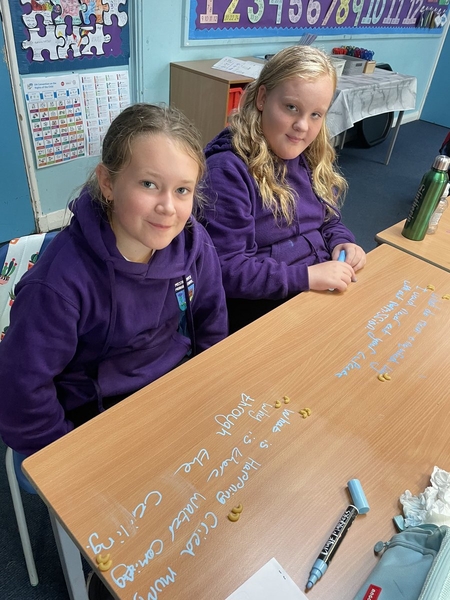 PrestonTowerPS's tweet image. In grammar, P7L have been focusing on using speech marks correctly! We had lots of fun with chalk pens and macaroni…even if half the pasta ended up on the floor 🫣#grammar #speechmarks #confidentindividuals #activelearning