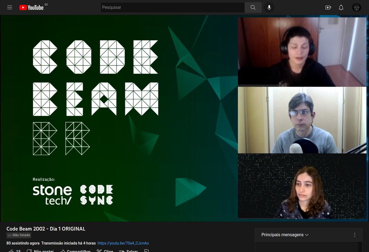 humrenan's tweet image. Ta rolando a gravação do @elixiremfoco ao vivo na #CodeBEAMBR legal demais!