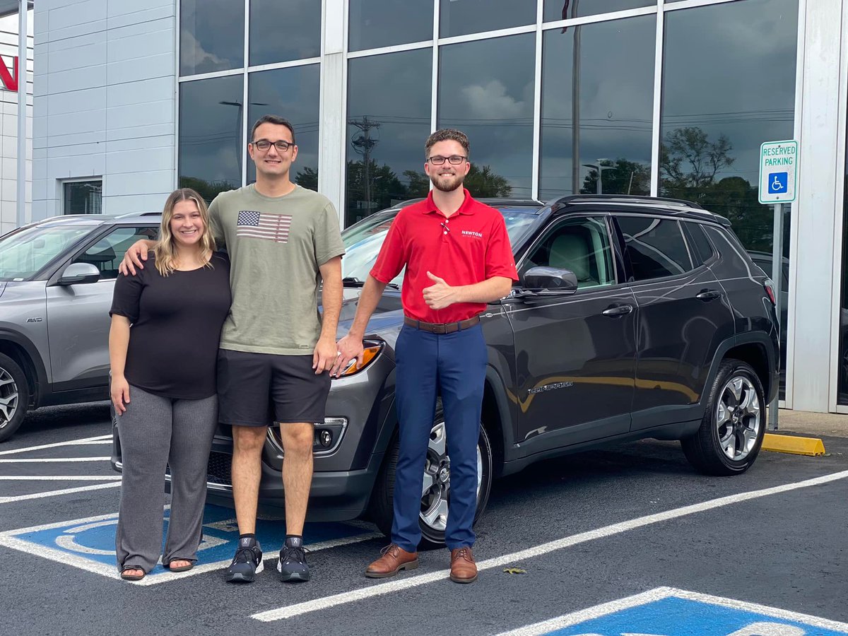 Congratulations on your Jeep Compass, Arbnon and Kara! We're so glad Colby Nelson welcomed you to the Newton Family. Enjoy your new car! #newtonfamily