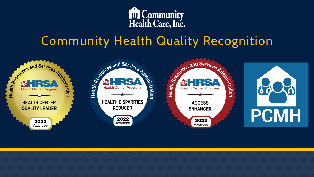 CHC received several Community Health Quality Recognition awards from the Health Resources and Services Admin (HRSA). CHC was recognized as a Health Center Quality Leader, Access Enhancer, Health Disparities Reducer, and a Patient-Centered Medical Home. bit.ly/3eCIuC5