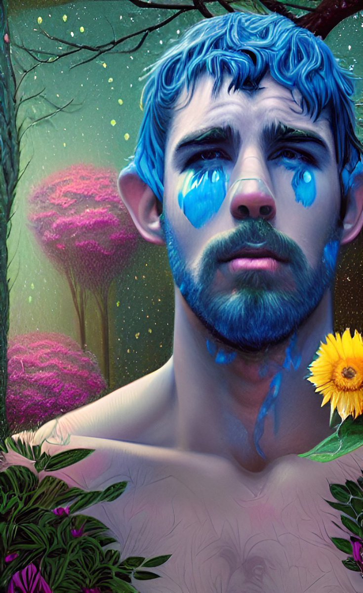 rushpoint_ai's tweet photo. Blue Beard
#fantasy #beard #surrealism #aigeneratedart #aiart #aiia #aiartwork #aiartist #aiartcommunity #art #DreamDiffusion #wombo #wombodream #gay #gayart #queer #lgbtq #rushpoint https://t.co/25mVf7C7jU