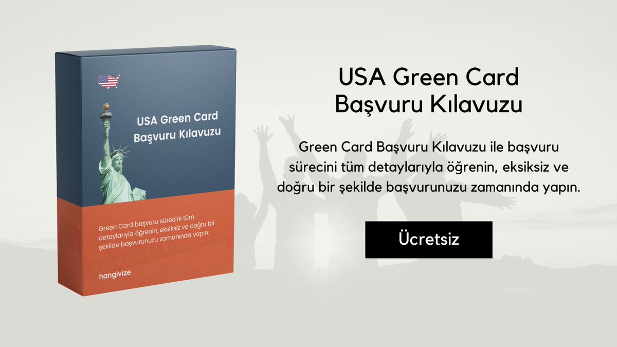 🇺🇸 Amerikan Rüyası Green Card çekilişine bir aydan az bir zaman kala hangivize.com ekibi tarafından hazırlanan DV-2024 Green Card Başvuru Kılavuzu çekilişsiz kurasız herkese bedava. Kılavuzu almak için RT yapman yeterli.