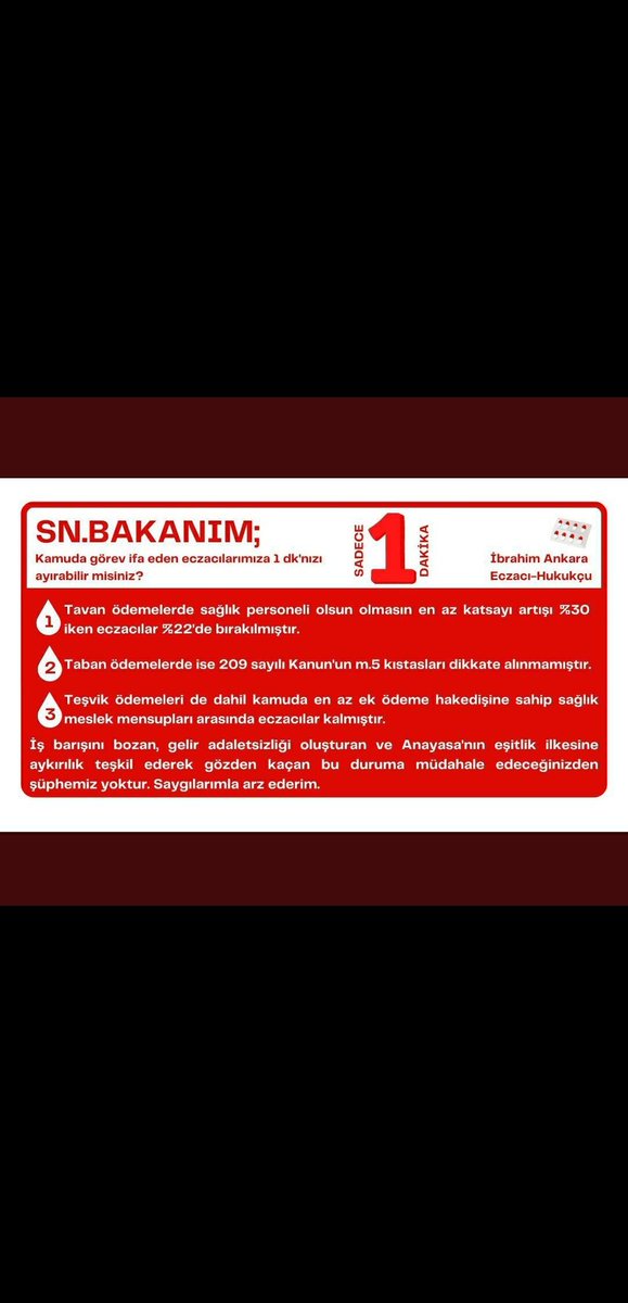 jsmndmrc's tweet photo. #EczacıyaHakEttiğiDeğerVerilmelidir https://t.co/Jw6bFLUl3D