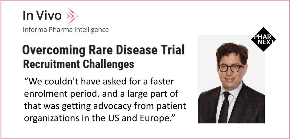 Pharnext (@pharnext) on Twitter photo Great article by <a href="/davidwild77/">David Wild</a> in @InVivo on the challenges of recruiting patients for rare disease trials. Read it to learn how #Pharnext employed effective strategies to overcome these hurdles.
Link: bit.ly/3Bqucx6
#CharcotMarieTooth #RareDisease #CMT1A Great article by <a href="/davidwild77/">David Wild</a> in @InVivo on the challenges of recruiting patients for rare disease trials. Read it to learn how #Pharnext employed effective strategies to overcome these hurdles.
Link: bit.ly/3Bqucx6
#CharcotMarieTooth #RareDisease #CMT1A