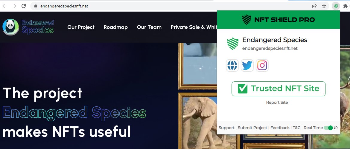 nftshieldpro's tweet photo. We have great news for you @speciesworldnft community!
We checked your project and added it to our NFT Shield Pro whitelist.
Download our Free NFT Shield Pro extension to verify NFT collections. 
#NFT #speciesworldnft #nftcommunity #nftshieldpro #whitelist #NFTart https://t.co/Z42moxyK9x