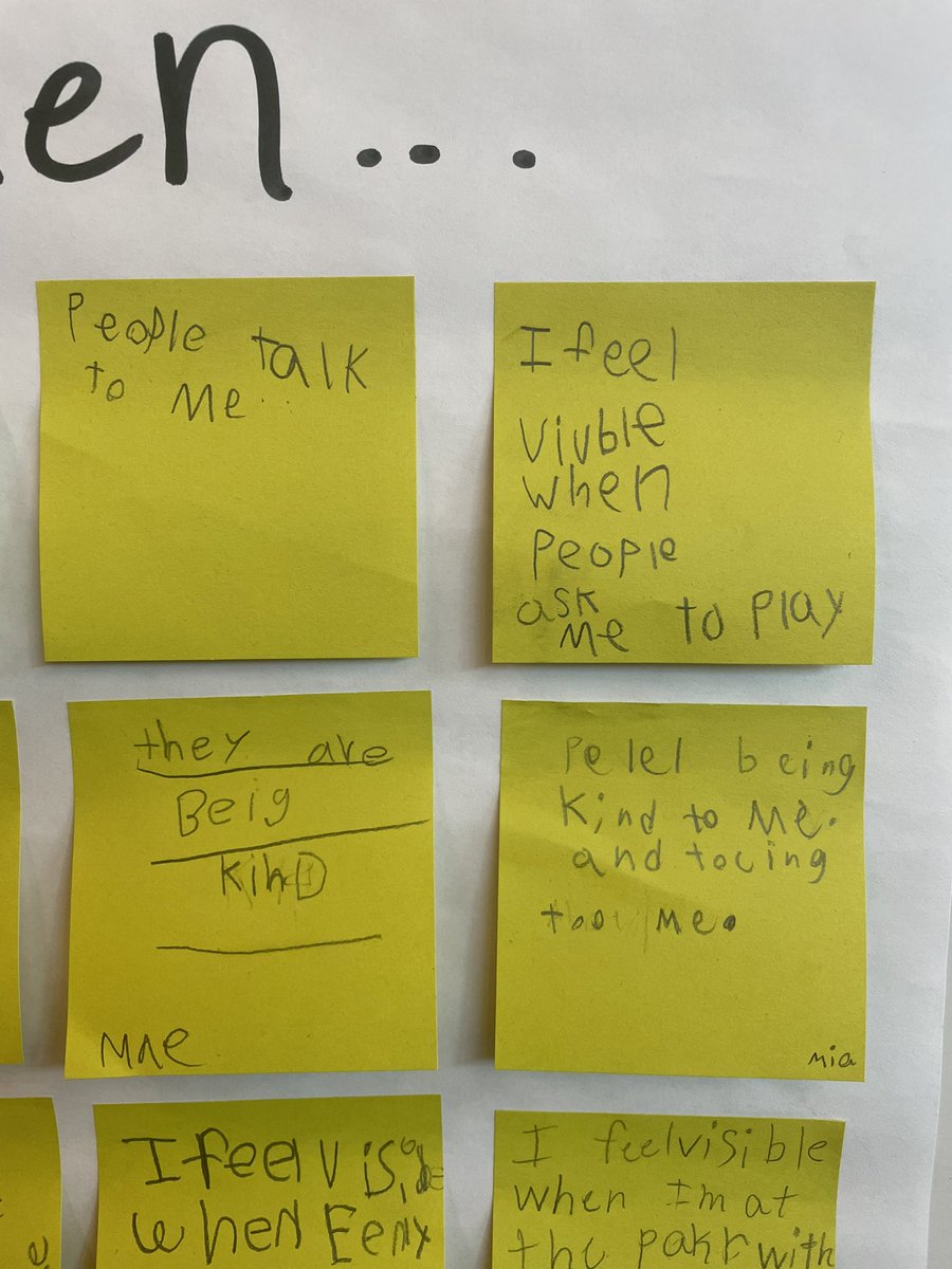 rfjeffcoat's tweet photo. Together, we made connections to “The Invisible Boy” and created an anchor chart by writing what makes us feel invisible and visible!  @angeloakes #2Eistheplacetobe https://t.co/vGwi9ng3g5