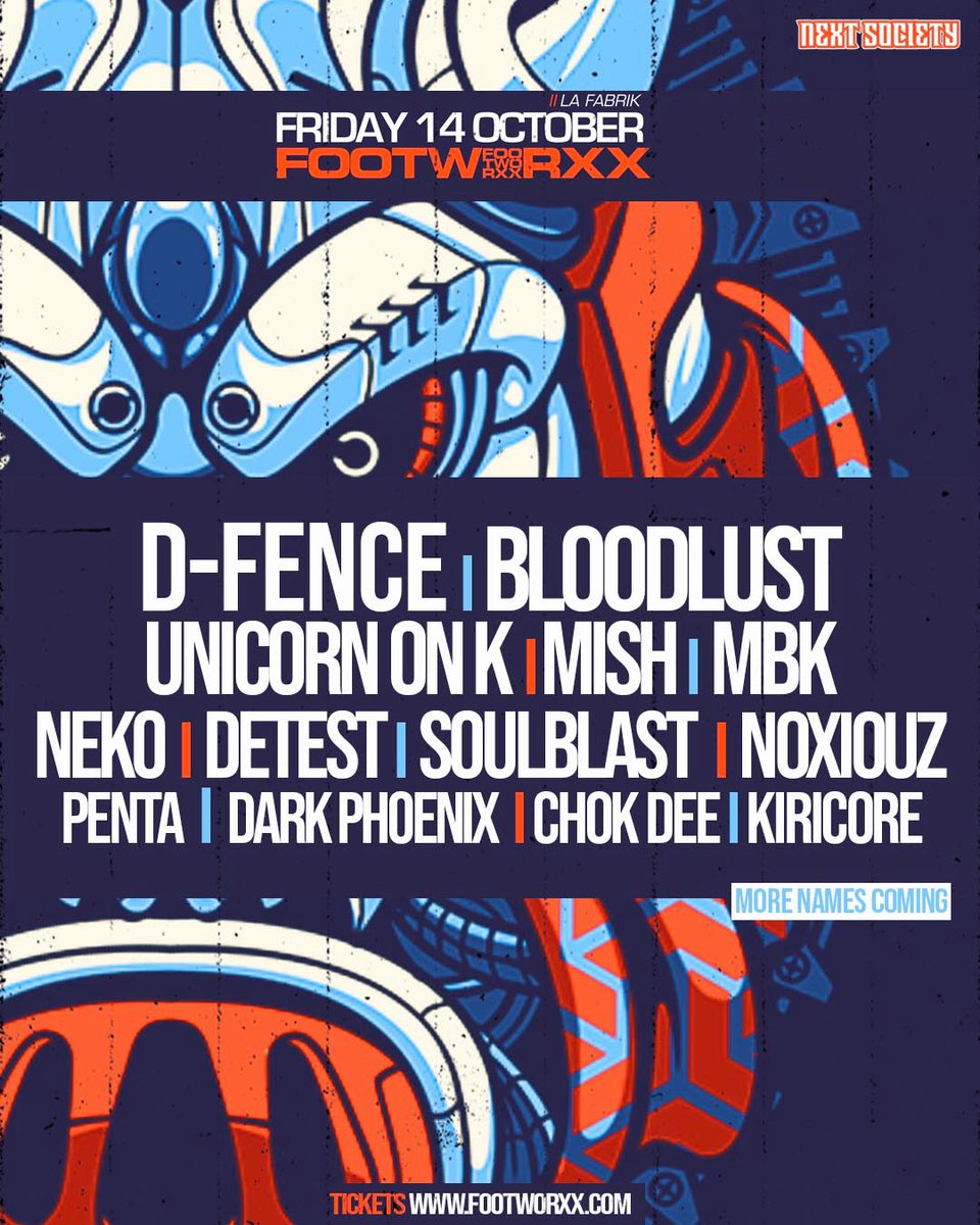 New names + More to come 🥵
Tickets footworxx.com
