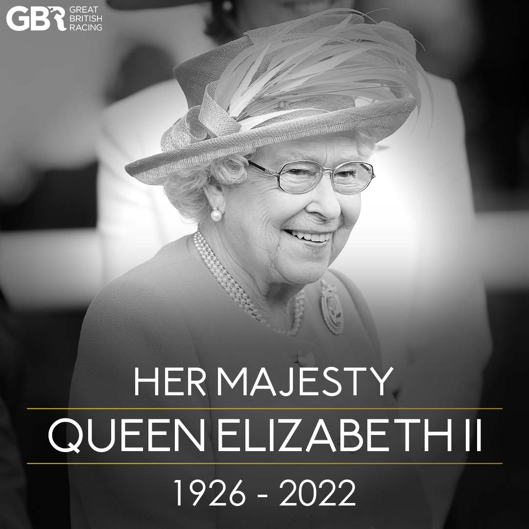 GBRacing's tweet photo. We send our heartfelt condolences to the Royal Family following the very sad passing of Her Majesty The Queen. 

Her Majesty was British Racing’s greatest patron. https://t.co/LgcVQLfn6Y