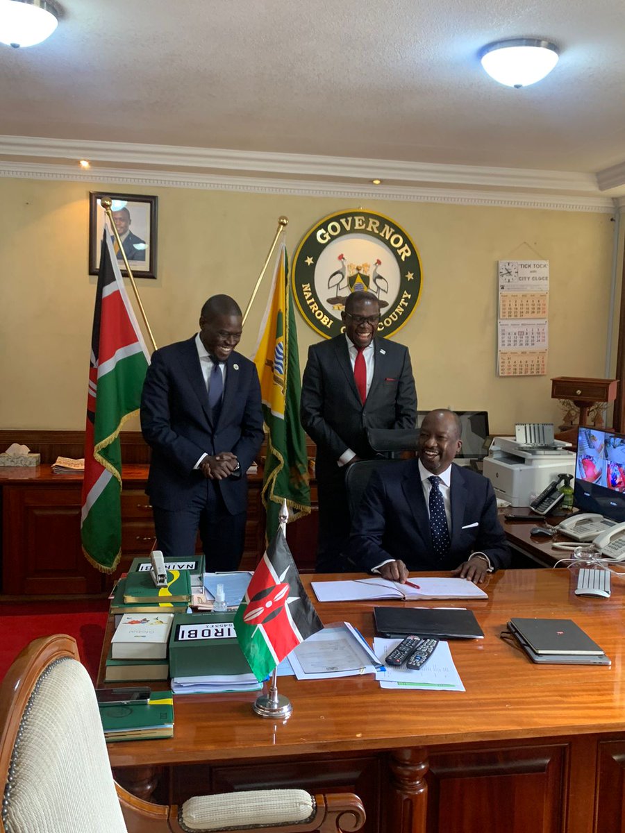 g_odundo's tweet photo. Today we met  Governor @SakajaJohnson in the company of the Chairman NSE @KipronoKittony where we discussed opportunities for the Nairobi County at @NSE_PLC . This is a great partnership opportunity. https://t.co/oqsxjl1HQY