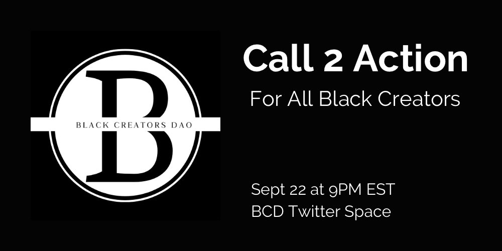 BlackCreatorsDAO (@blkcreatorsdao) on Twitter photo We know how difficult it can be building & creating alone.
Take 5 min to share what you are doing & what you need.
Why?
We can do more together.
๐ Date: Sept 22 @ 9PM EST
โก๏ธ RSVP: lu.ma/0ana37wj
๐ฃHosts:
@contessalouise <a href="/lawandaedwards/">LaWanda Edwards</a> @drkimberlydoug1 We know how difficult it can be building & creating alone.
Take 5 min to share what you are doing & what you need.
Why?
We can do more together.
๐ Date: Sept 22 @ 9PM EST
โก๏ธ RSVP: lu.ma/0ana37wj
๐ฃHosts:
@contessalouise <a href="/lawandaedwards/">LaWanda Edwards</a> @drkimberlydoug1