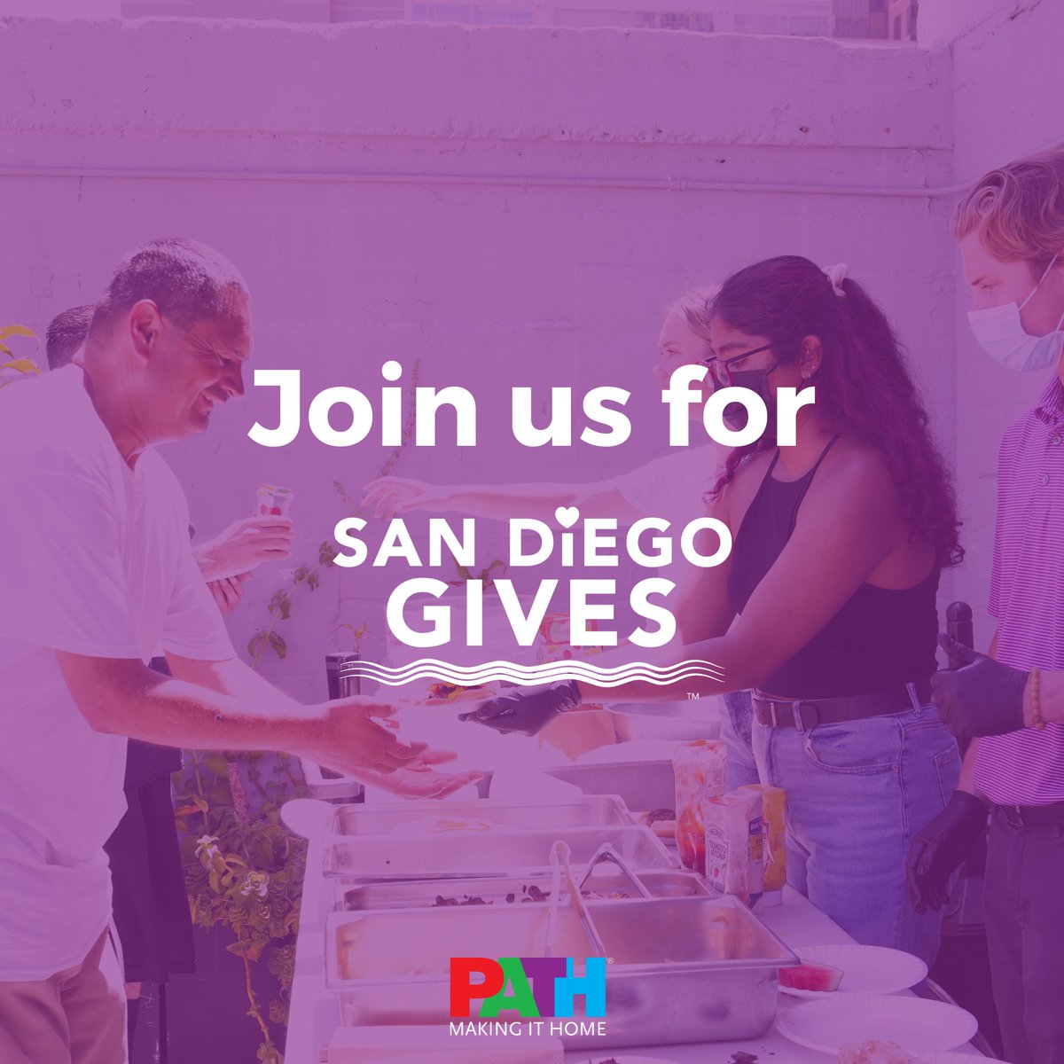 PATH (People Assisting the Homeless) (@pathpartners) on Twitter photo #SanDiegoGives is today! In 2021, PATH San Diego served 4,116, permanently housed 766 individuals experiencing homelessness, & served 96,905 meals to our neighbors experiencing homelessness. Help us keep the momentum going! Donate to <a href="/SanDiegoGives/">San Diego Gives</a> TODAY! bit.ly/3zbSrNd #SanDiegoGives is today! In 2021, PATH San Diego served 4,116, permanently housed 766 individuals experiencing homelessness, & served 96,905 meals to our neighbors experiencing homelessness. Help us keep the momentum going! Donate to <a href="/SanDiegoGives/">San Diego Gives</a> TODAY! bit.ly/3zbSrNd