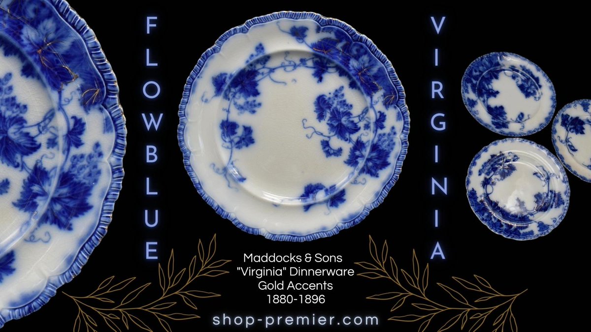 PremierAJG's tweet photo. Antique Maddocks & Sons "Viriginia" Flow Blue https://t.co/VsJO53TFUz #sezzle #Thursday #flowblue #maddocks #Virginia #leaves #porcelain #antiques #blueandwhite #interiors #cupboards #rarefinds #leafdecor #leaves #EnglishPorcelain #Victorian #HomeDecor #collector #dinnerware https://t.co/rw8w0Jb3tc