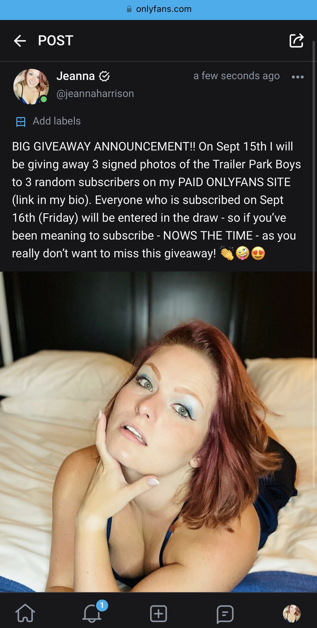 TW Pornstars - Jeanna Harrison AKA Trinity. Twitter. Always wanted a signed  picture of the Trailer Park Boys. 5:38 PM - 8 Sep 2022