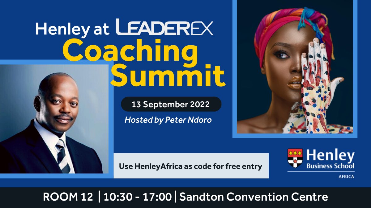 Visit Henley's Room at LEADEREX &amp; stand a chance to win a coaching package valued at R33,000. Free entry until Fri 9 Sept with our code: HenleyAfrica bit.ly/3B4ccHu