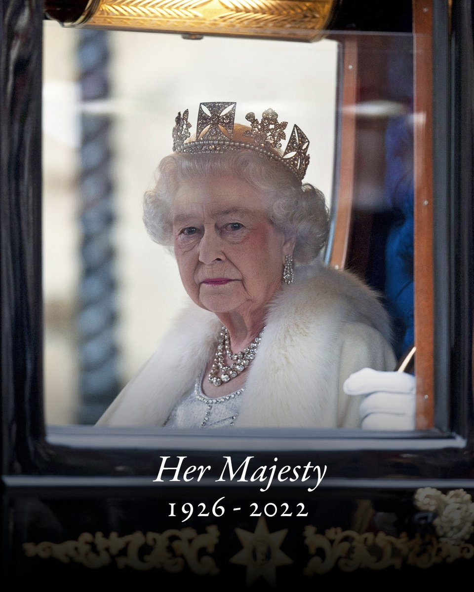Buckingham Palace has announced the death of Her Majesty The Queen, aged 96. Elizabeth II's 70-year reign spanned 15 British Prime Ministers, 14 American Presidents and seven popes ow.ly/xwvi50KELOO