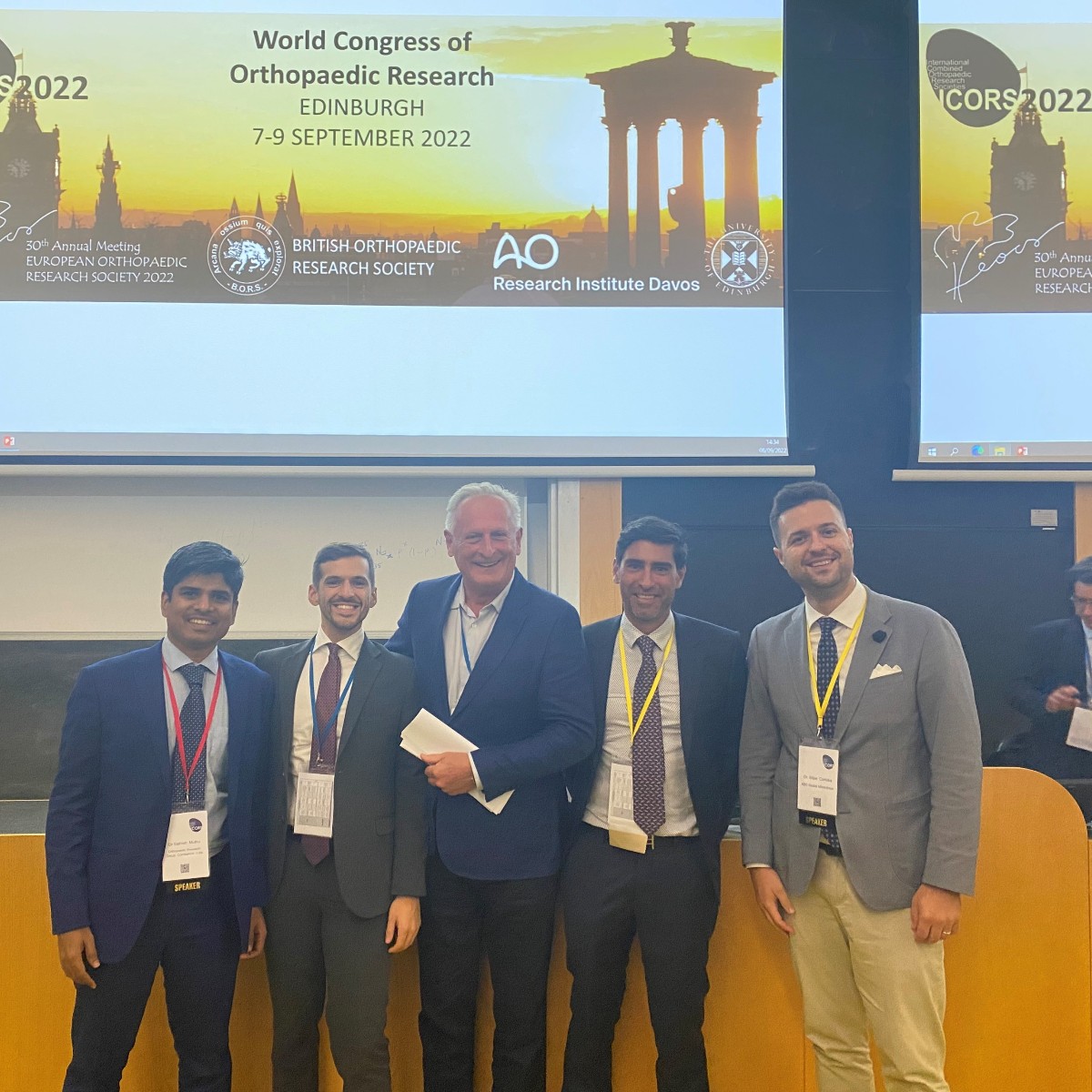Live in Edinburgh at ICORS 2022!

Gianluca Vadala, Hans-Jorg Meisel, Stipe Ćorluka, Mauro Alini, and Sathish Muthu made the first move to bring the AO Spine Guideline for Using Osteobiologics in Spinal Degeneration Cases (AO-GO) to the world.

Stay tuned, lots more coming soon.