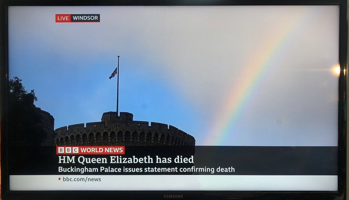 Regenboog boven Windsor Castle.