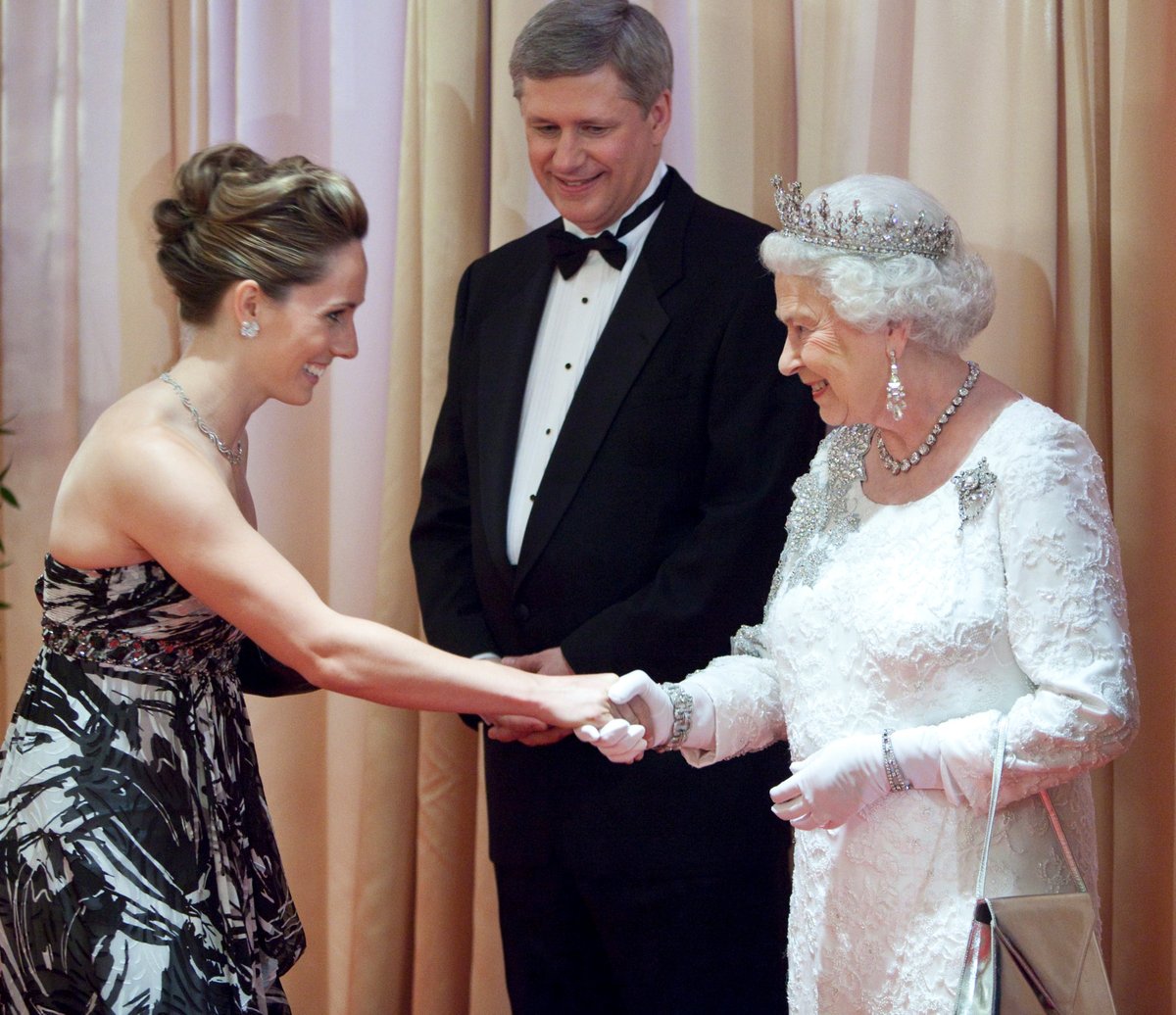 It was an honour to meet the Queen, to be invited to sit with her over dinner when she toured, Canada, and to see her playful side behind the veil. She was kind and even joked about her crown slipping around.