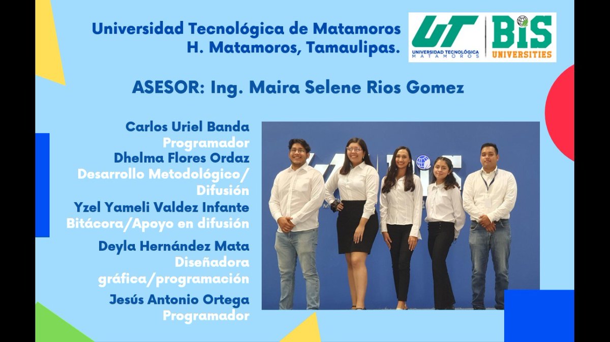 VinculacionTam's tweet photo. Cabe destacar que fueron 1,036 proyectos registrados de todo el país, siendo triunfador el equipo integrado por Dhelma Flores Ordaz, José A. Ortega Salinas, Carlos Uriel Banda, Yzel V. Valdez Infante y Deyla Hernández Mata de las carreras de TSU. #SoyTam #TamCrece @EDUCATAM #Tam https://t.co/Ud8q0tiN0T