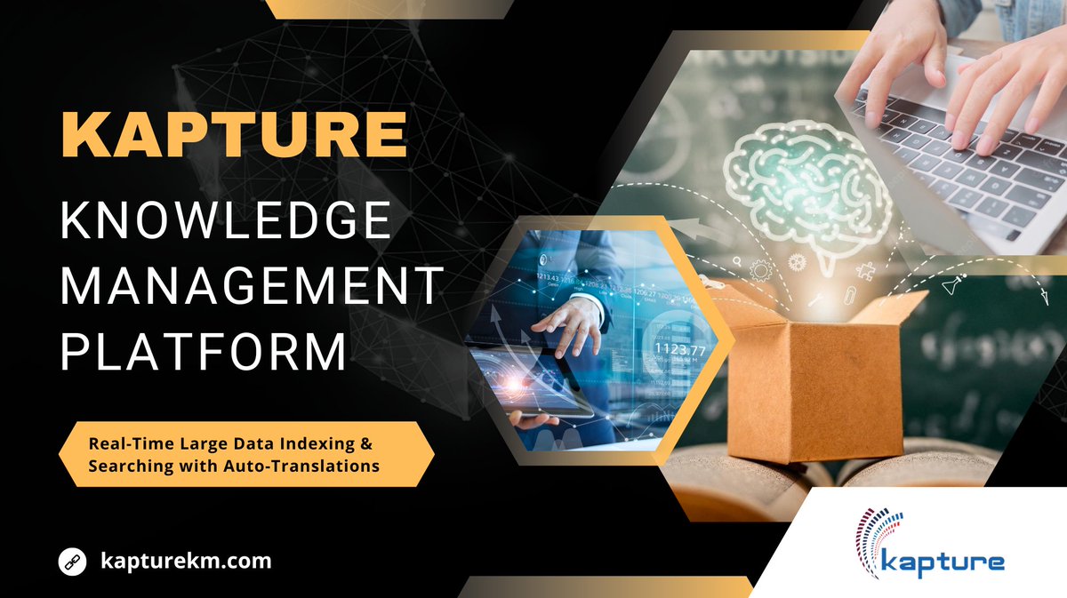 kapture_km's tweet image. #Kapture – The Ultimate #KnowledgeManagement Platform!
An Innovative and Powerful API Driven Knowledge Management Platform with Advanced Content Management, Search Engine, Security, and Analytics.
kapturekm.com
#KMSolution #RealTimeIndexing #DictionaryTuning #Workflows