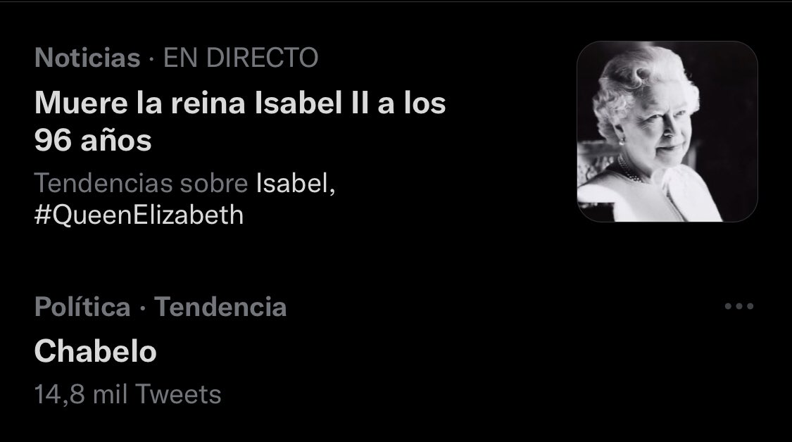 ali_morales23_'s tweet photo. Siempre que fallece alguien de edad avanzada Chabelo se vuelve tendencia jajajaja 

#QueenElizabeth https://t.co/1an2mjg4YS