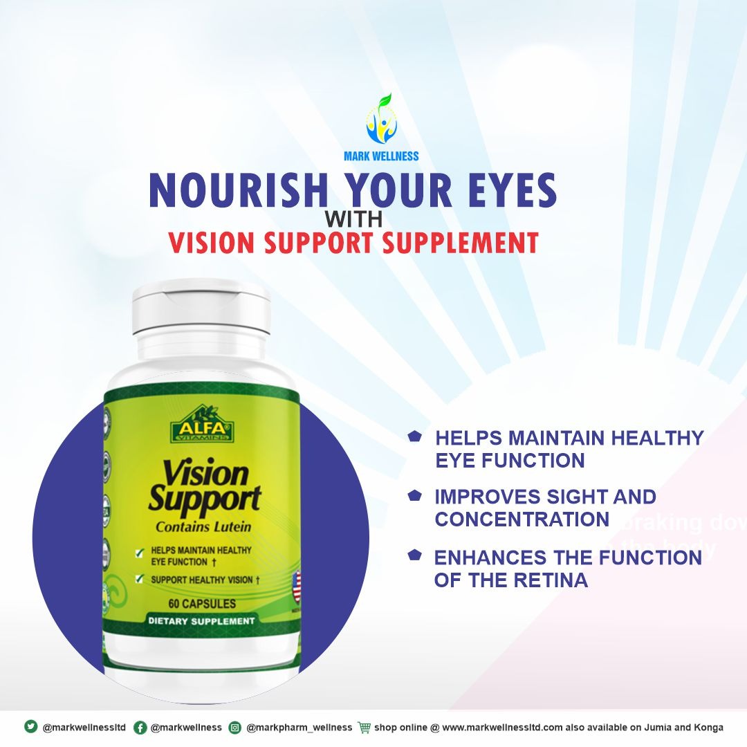 Markwellnessltd's tweet image. Improves your sight and Nourishes your retina, take care of your eye Health with Alfa Vitamin's Vision Support Supplement 

 #eyesore #improvedvision #eye #nourishyoureye #Supplement #stayhealthy #livenatural