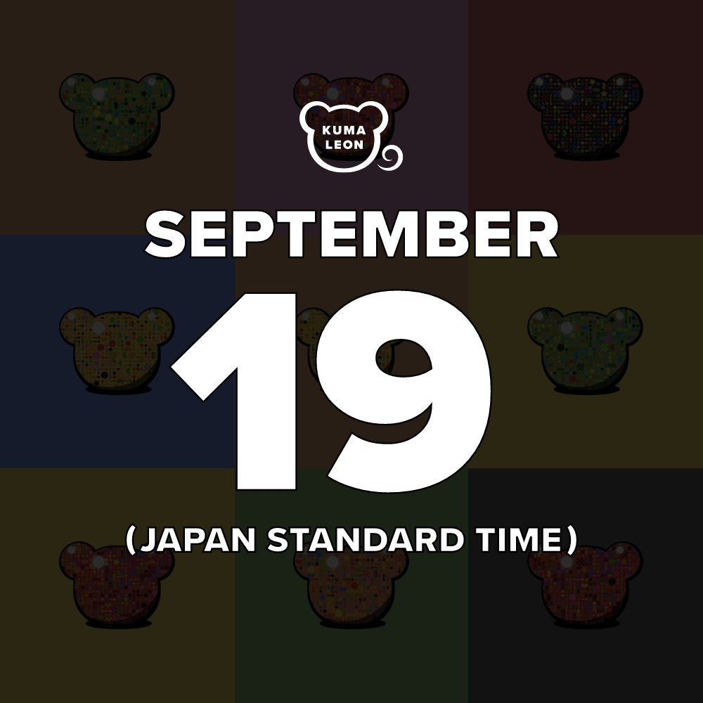 MINT DATE: SEPTEMBER 19🚀

28 ALLOWLIST SPOT GIVEAWAYS🥳
1⃣9 on this Tweet
2⃣19 in Discord👉discord.gg/kumaleon

On 9/19, we will seize the Art, and make it our own🌊
JOIN US!!🐻

FOLLOW☑️LIKE❤️RT🔃 FOR ALLOWLIST
#FreeMint #FreeMintNFT #NFTGiveaway