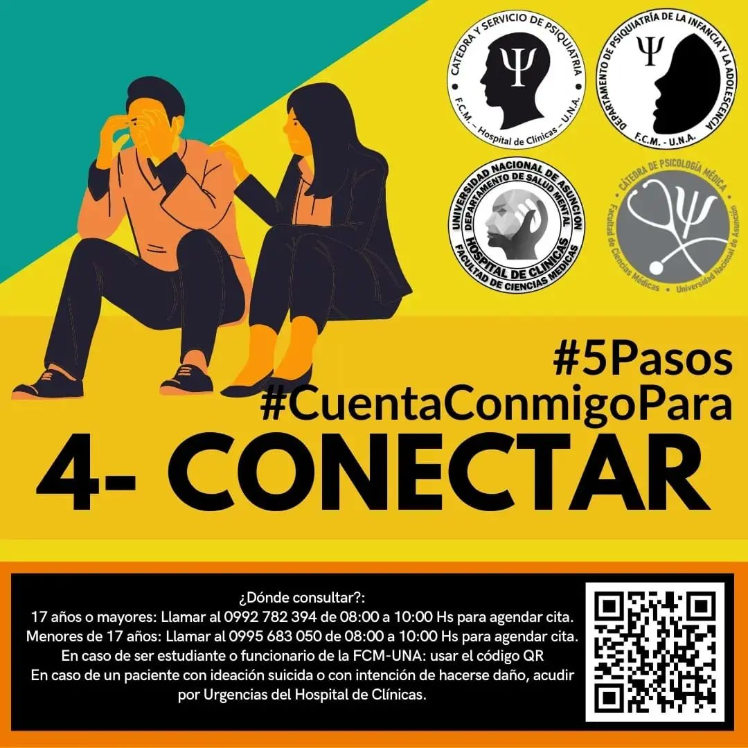 djohannacw's tweet photo. Hoy te decimos #CuentaConmigoPara CONECTAR, Paso 4 de la Semana de Prevención del #Suicidio 🎗️
✅️ Campaña #5Pasos
Más información puede encontrarse en las imágenes ⬇️ https://t.co/ssiIms0ZyW