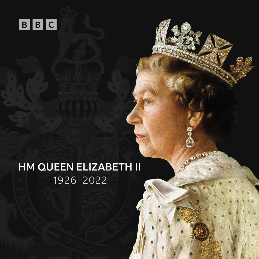 BBCOne's tweet photo. Queen Elizabeth II, the UK’s monarch for the past 70 years, has died aged 96. https://t.co/4FEYgag2Np
