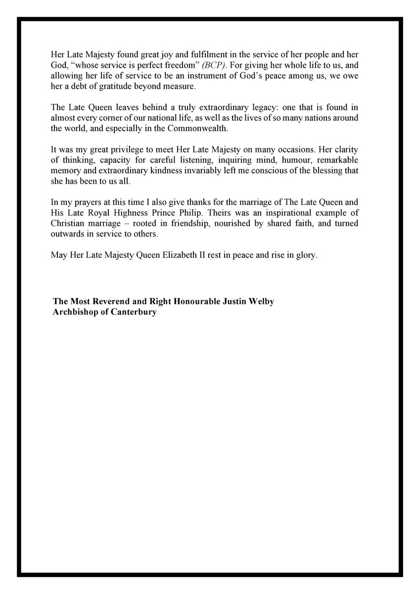 With profound sadness, I join the nation, the Commonwealth and the world in mourning the death of Her Late Majesty The Queen.

bit.ly/3DcYgOk