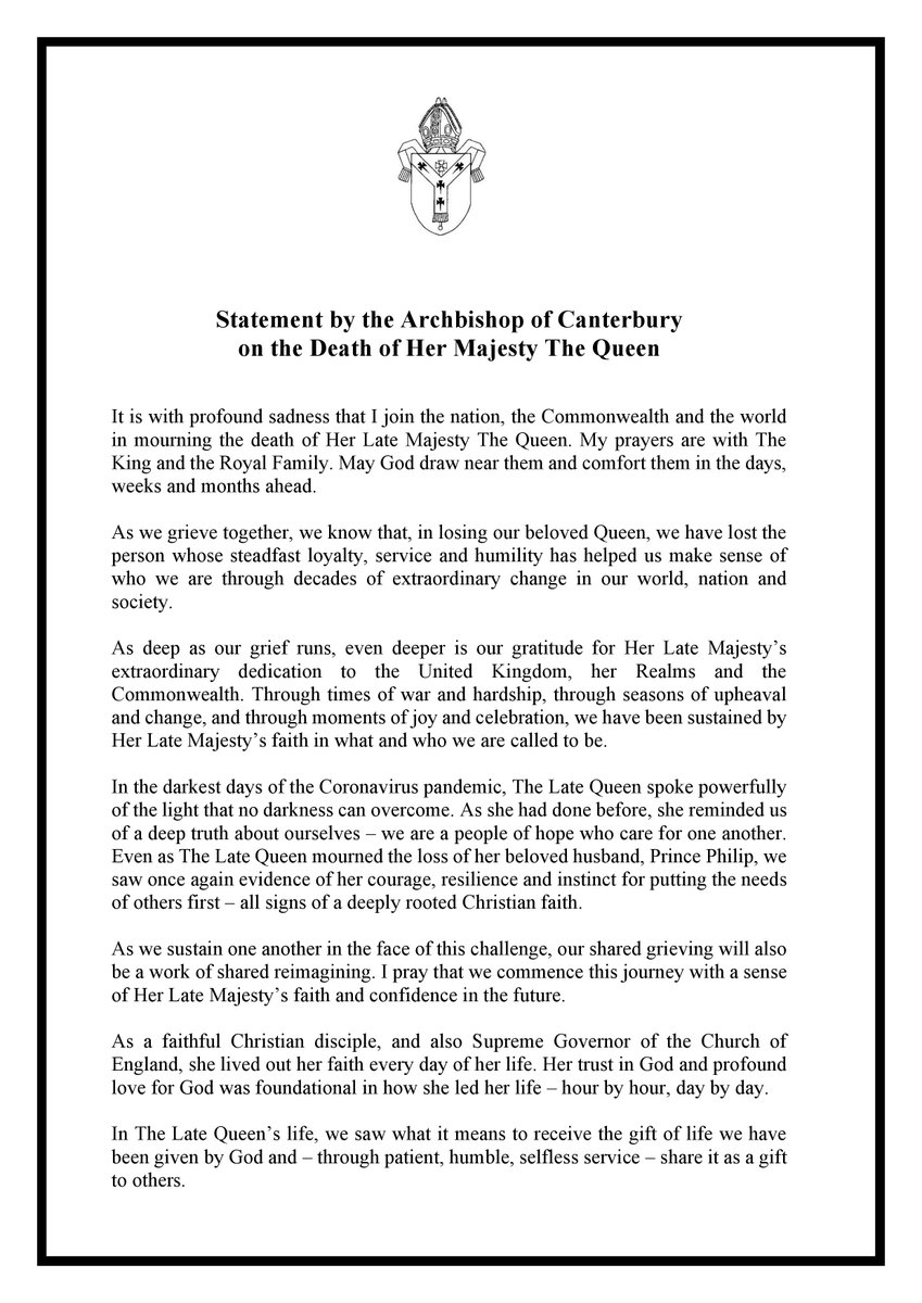 Archbishop of Canterbury tweet media