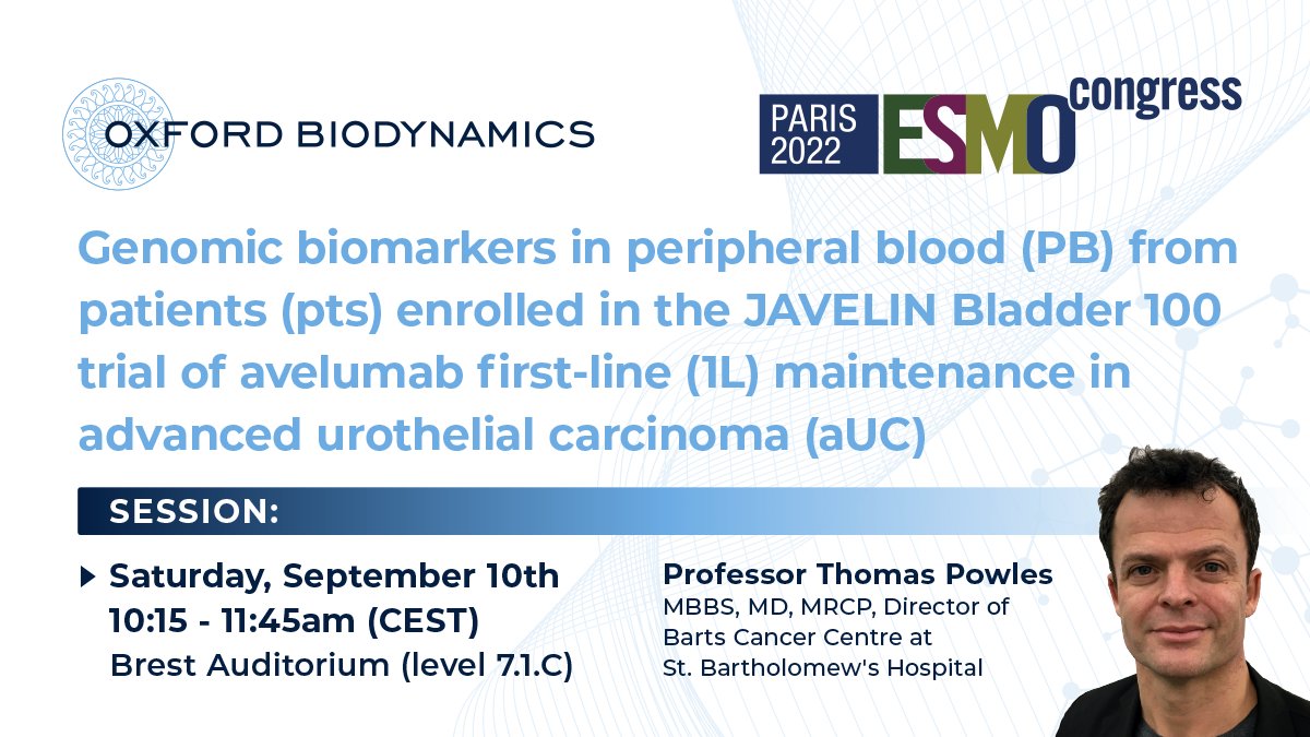 ESMO 2022 Genomic biomarkers in peripheral blood (PB) from patients